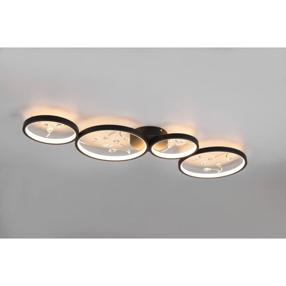 Trio Groovy Lampa Sufitowa LED Czarny, 1-punktowy main product photo