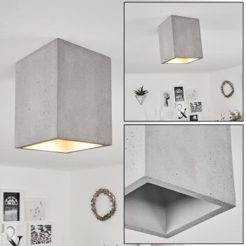 Stettler Lampa Sufitowa Szary, 1-punktowy