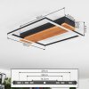 Courceaux Lampa Sufitowa LED kolory naturalne, czarny, 1-punktowy