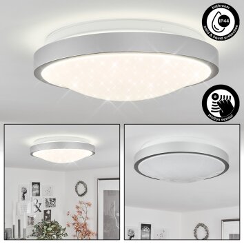 Subles Lampa Sufitowa LED Srebrny, Biały, 1-punktowy, Czujnik ruchu