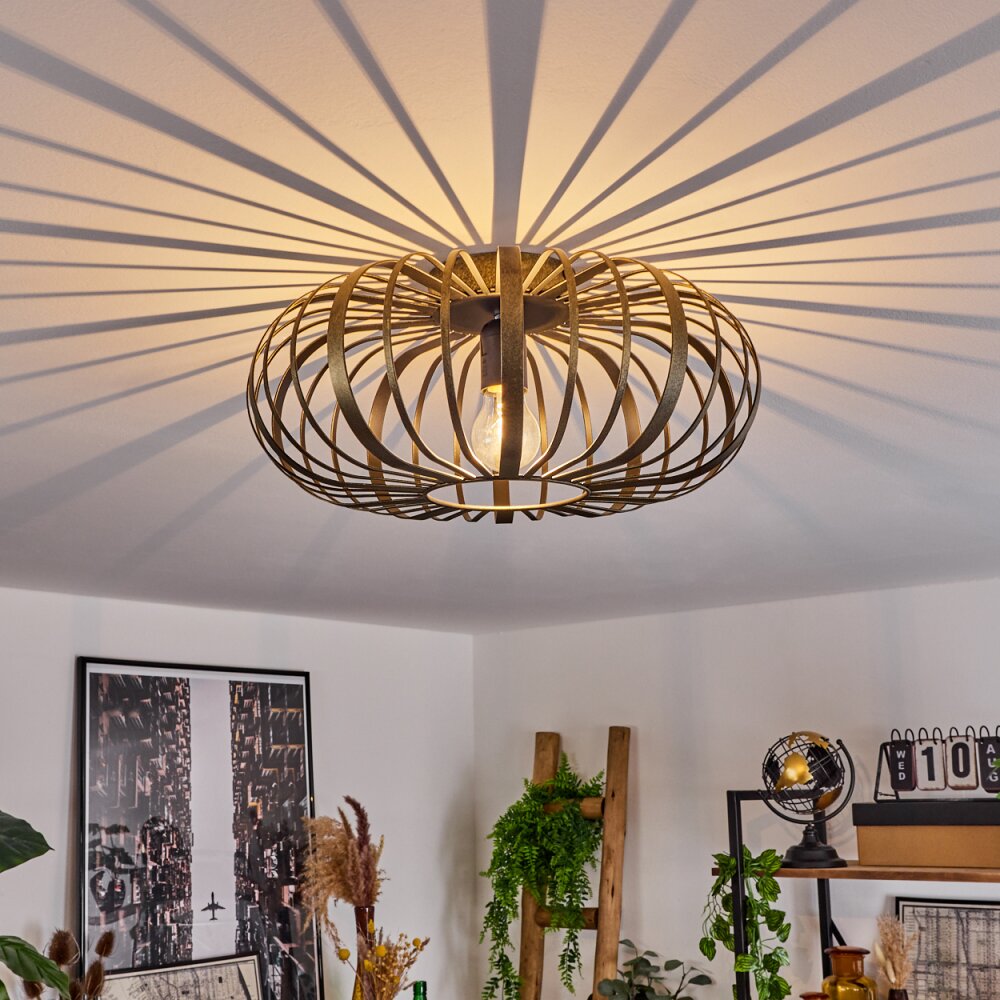 Oravi Lampa Sufitowa Czarno-złoty, 1-punktowy main product photo