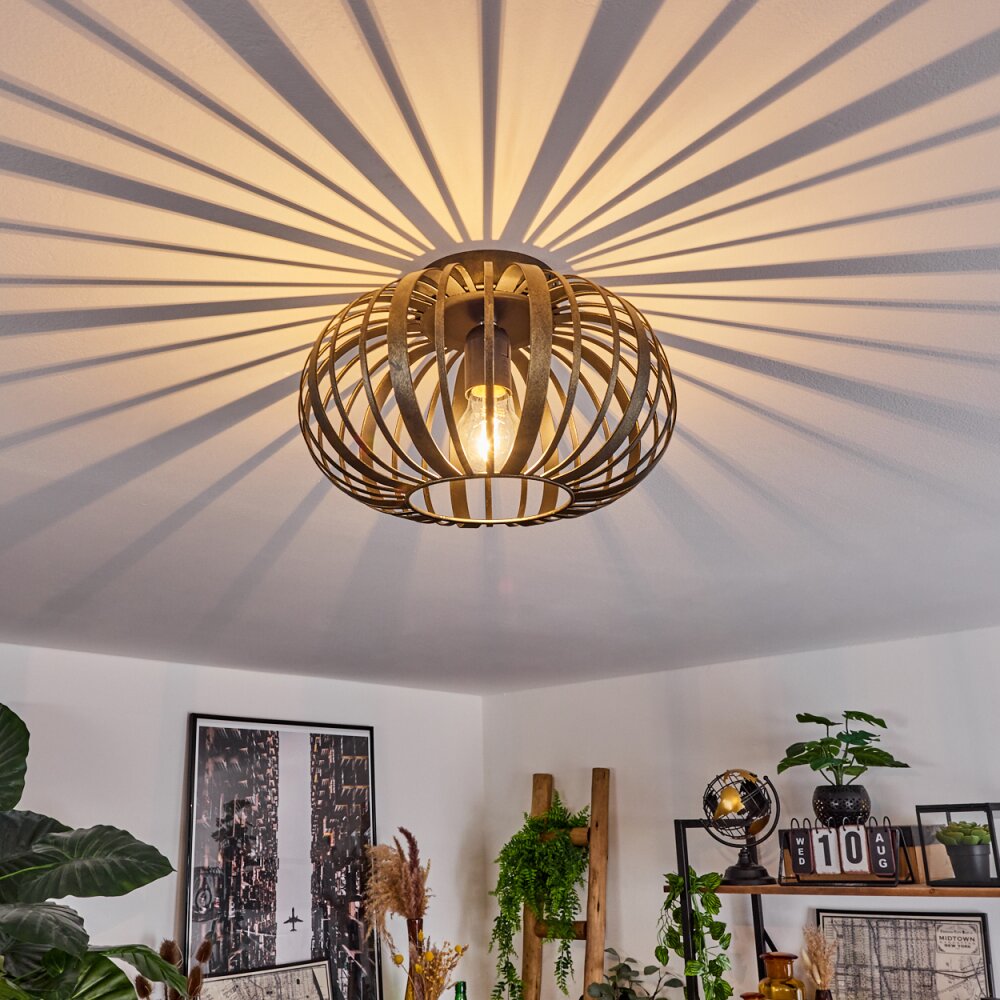 Oravi Lampa Sufitowa Czarno-złoty, 1-punktowy main product photo