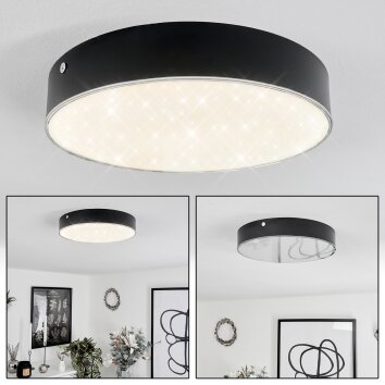 Mentque Lampa Sufitowa LED Czarny, 1-punktowy