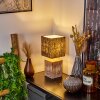 Francillon lampka nocna Brązowy, Chrom, Wygląd drewna, 1-punktowy