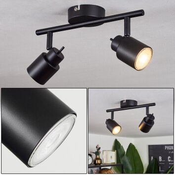 Nestavel Lampa Sufitowa LED Czarny, 2-punktowe