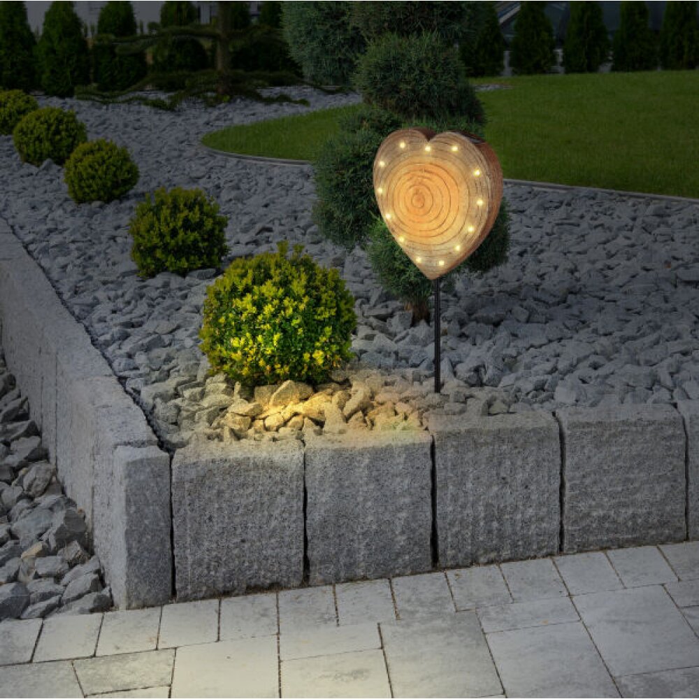 Globo HERZ Lampa solarna LED Wygląd drewna, 13-punktowe main product photo