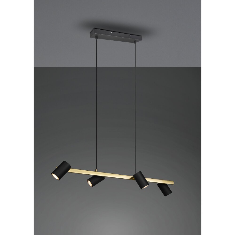 Trio Marley Lampa Wisząca Czarno-złoty, 4-punktowe main product photo