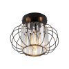 Leuchten-Direkt SCULA Lampa Sufitowa Czarny, 1-punktowy