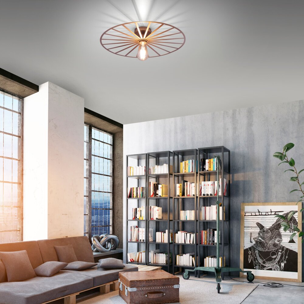 Leuchten-Direkt SPIKE Lampa Sufitowa Mosiądz, 1-punktowy main product photo