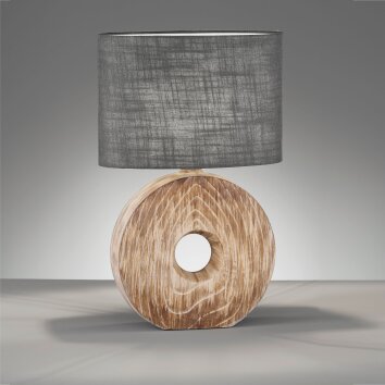 Fischer & Honsel Hanke lampka nocna Wygląd drewna, 1-punktowy