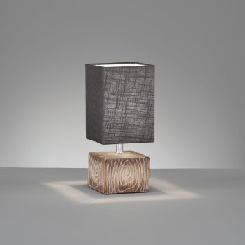 Fischer & Honsel Hauke lampka nocna Wygląd drewna, 1-punktowy