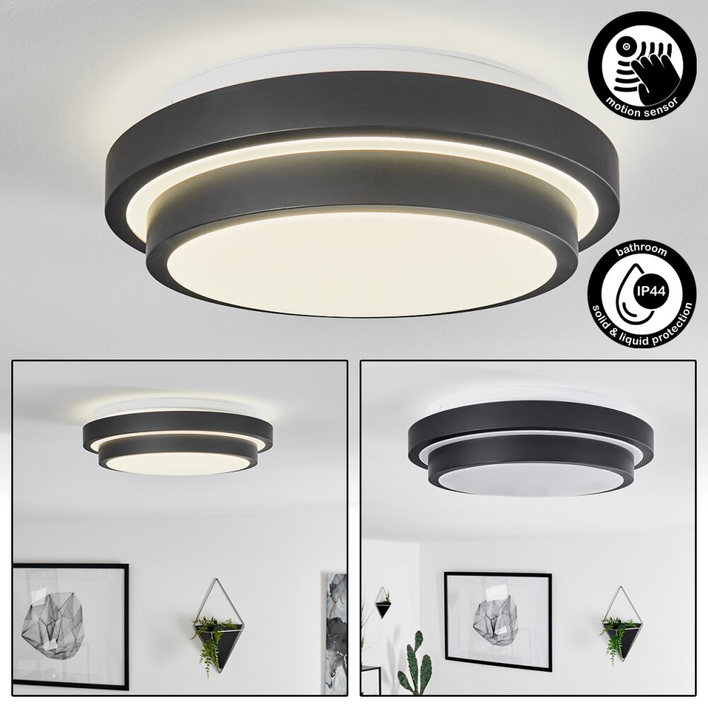 Subles Lampa Sufitowa LED Czarny, Biały, 1-punktowy, Czujnik ruchu main product photo
