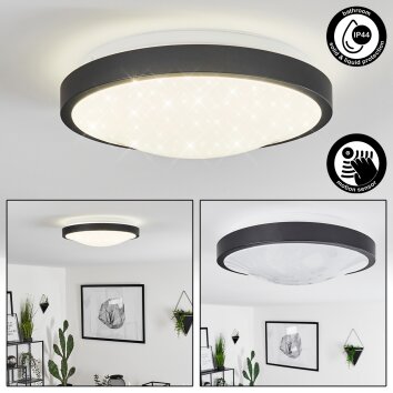 Subles Lampa Sufitowa LED Czarny, Biały, 1-punktowy, Czujnik ruchu