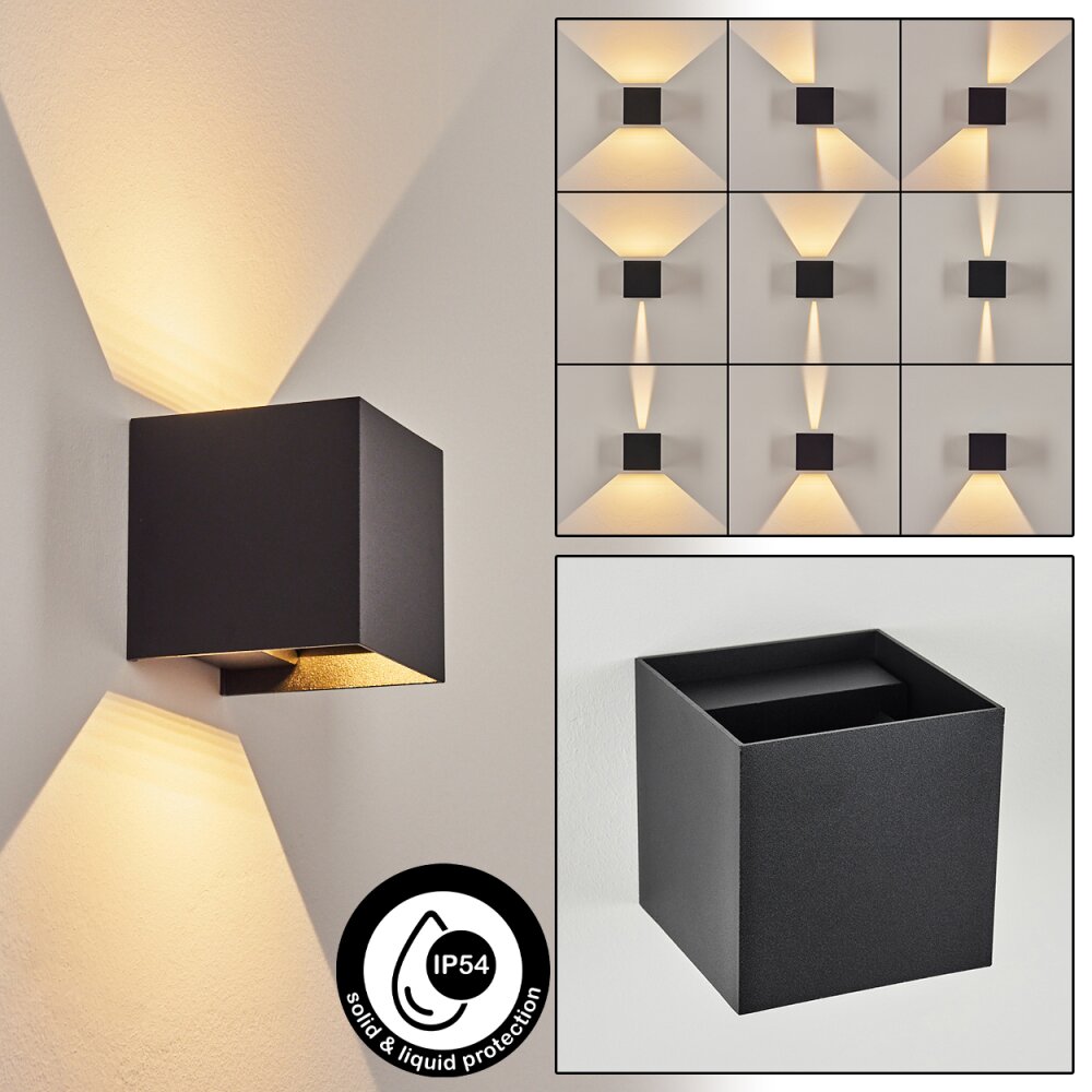 Tamarin Zewnętrzny kinkiet LED Czarny, 2-punktowe main product photo