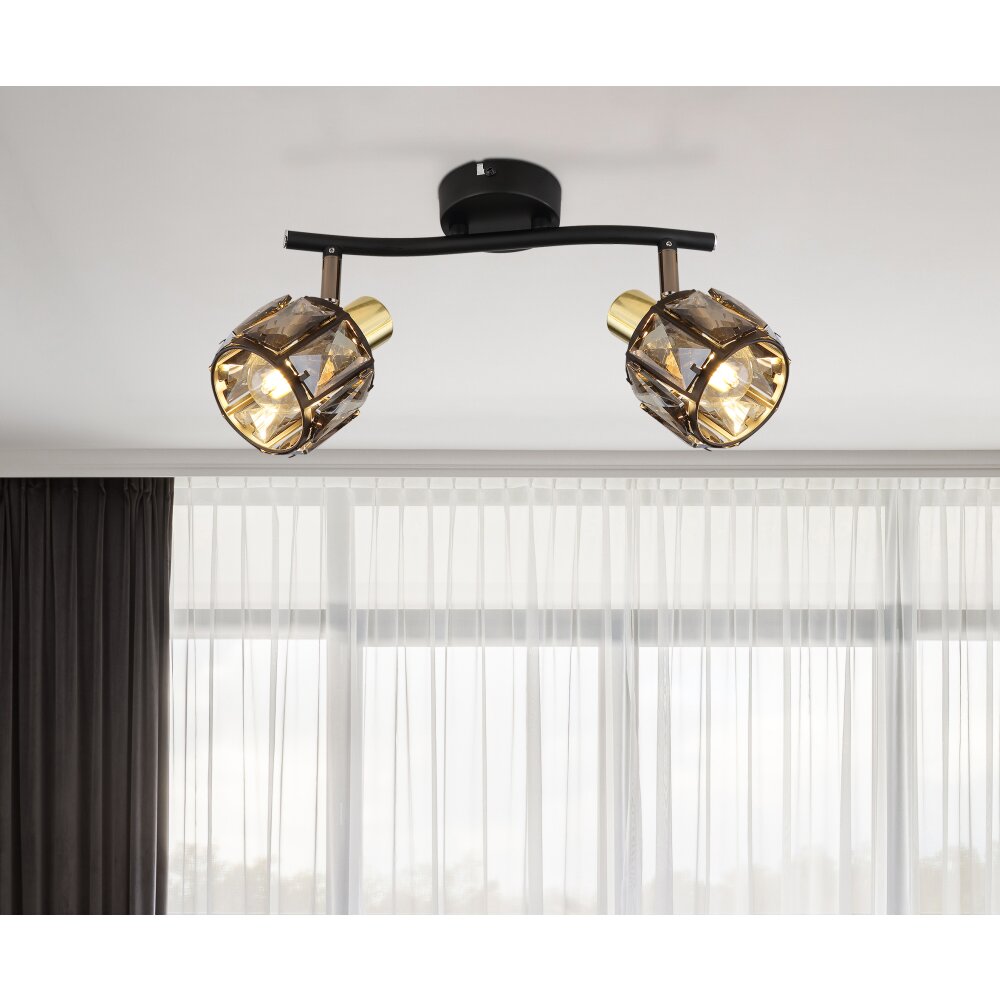 Globo INDIANA Lampa Sufitowa Czarny, 2-punktowe main product photo