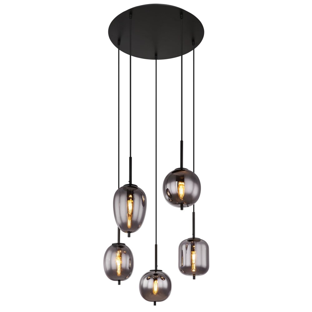 Globo BLACKY Lampa Wisząca Czarny, 5-punktowe main product photo