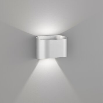 Fischer & Honsel Wall Lampa ścienna LED Srebrny, 2-punktowe
