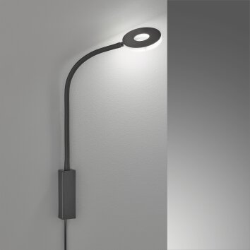 Fischer & Honsel Cama Lampa ścienna LED Czarny, 1-punktowy