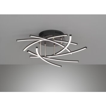 Fischer & Honsel Cross TW Lampa Sufitowa LED Czarny, 7-punktowe, Zdalne sterowanie