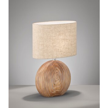 Fischer & Honsel Tobse lampka nocna Wygląd drewna, 1-punktowy