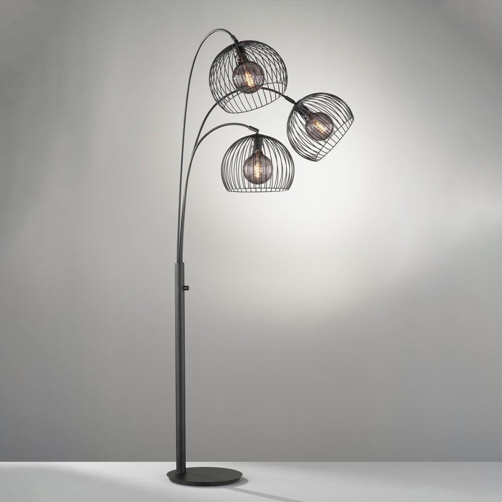 Fischer & Honsel Wire Lampa Stojąca Czarny, 3-punktowe main product photo