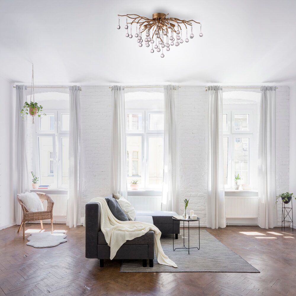 Paul Neuhaus ICICLE Lampa Sufitowa Stary mosiądz, 4-punktowe main product photo