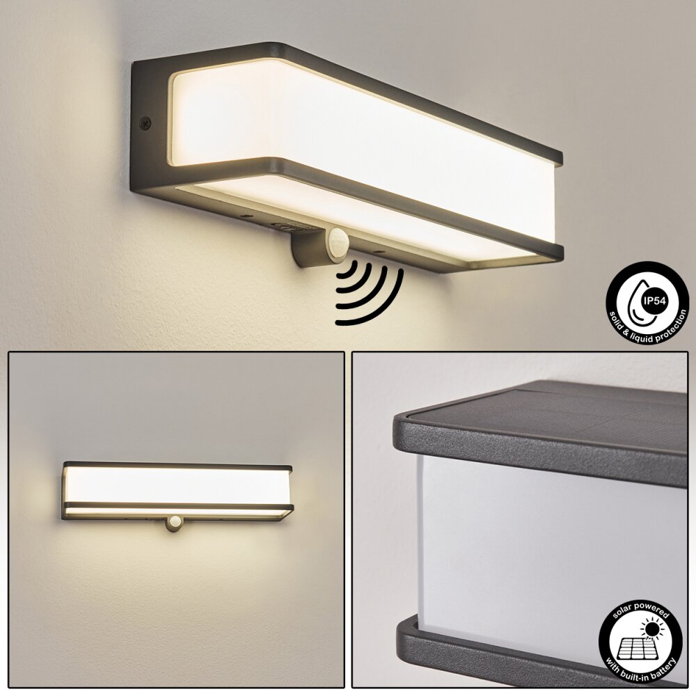 Burseryd lampy solarne LED Antracytowy, 1-punktowy, Czujnik ruchu main product photo