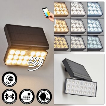 Estampes lampy solarne LED Antracytowy, 1-punktowy, Czujnik ruchu