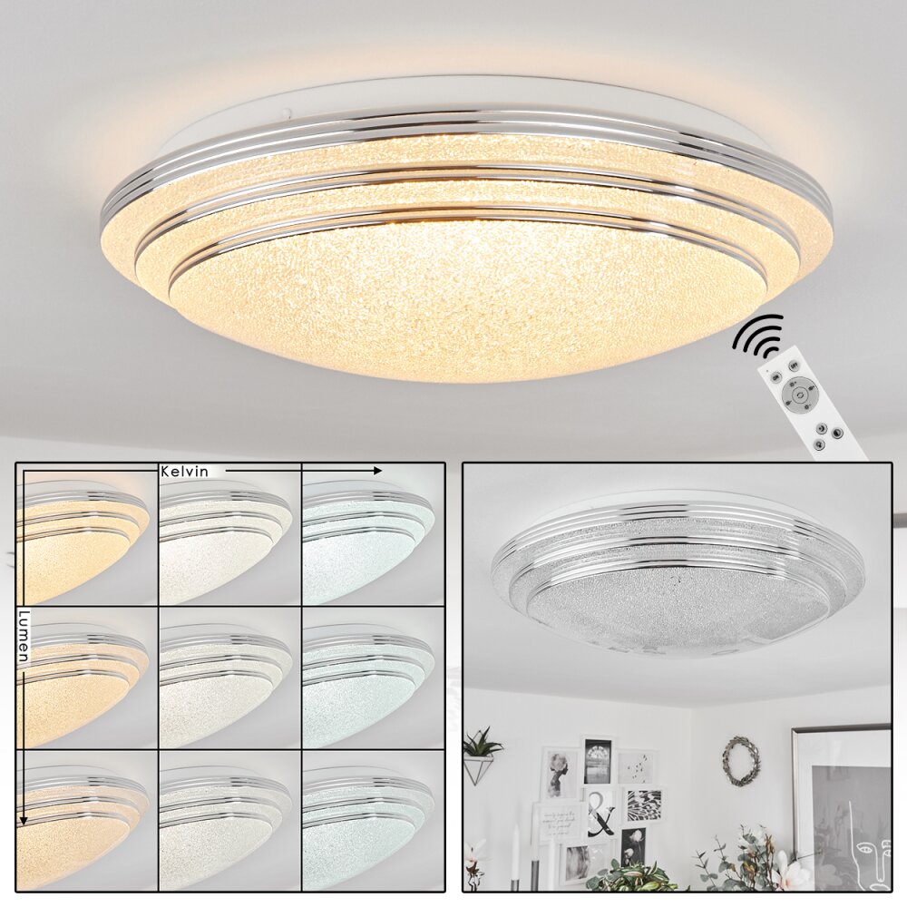 Villeveyrac Lampa Sufitowa LED Biały, 1-punktowy, Zdalne sterowanie main product photo