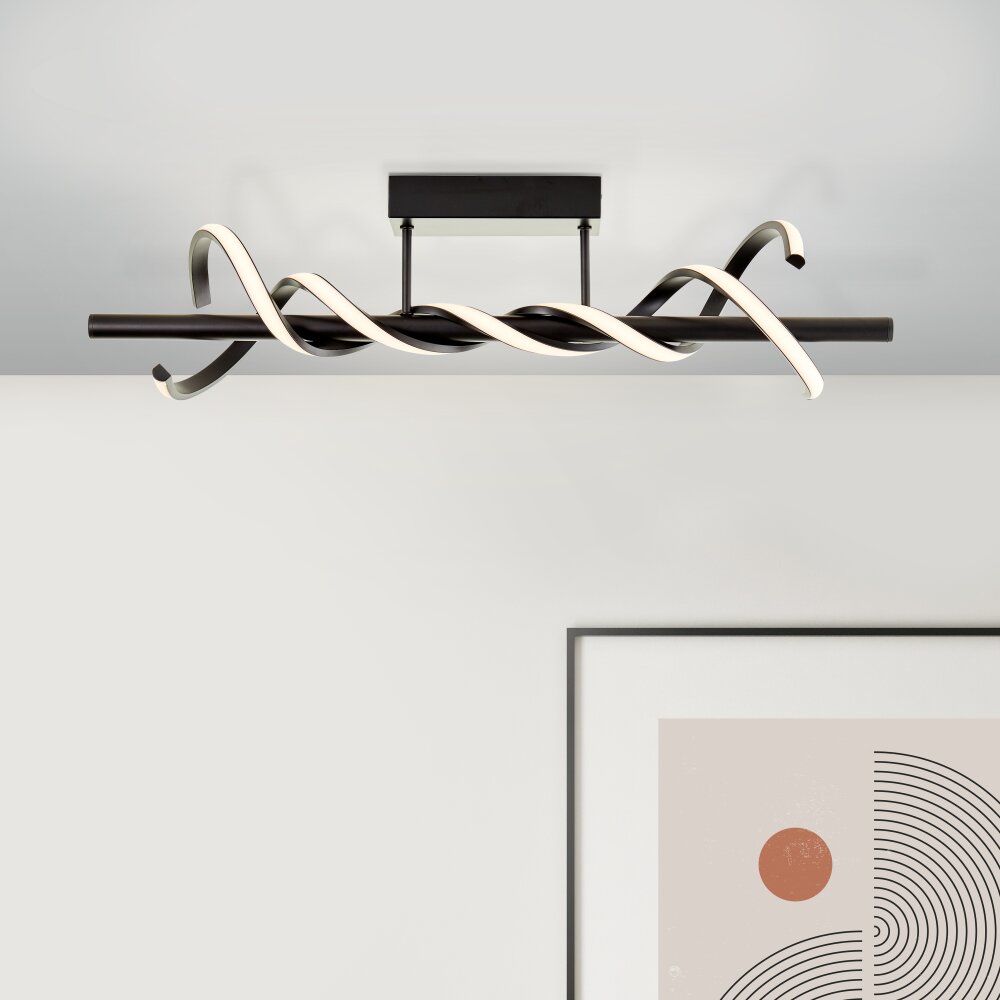 Brilliant Amalie Lampa Sufitowa LED Czarny, 1-punktowy main product photo