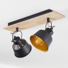 Safari Lampa Sufitowa Chrom, Jasne drewno, Czarny, 2-punktowe