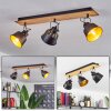 Safari Lampa Sufitowa Chrom, Ecru, Czarny, 3-punktowe