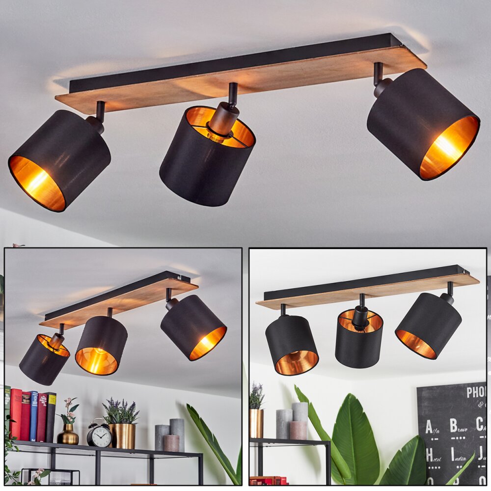 Alsen Lampa Sufitowa Ciemne drewno, Czarny, 3-punktowe main product photo