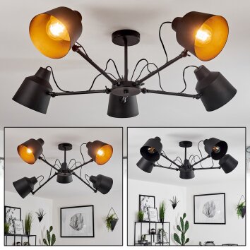 Gaudent Lampa Sufitowa Czarny, 5-punktowe
