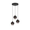 Reality Borka Lampa Wisząca Czarny, 3-punktowe