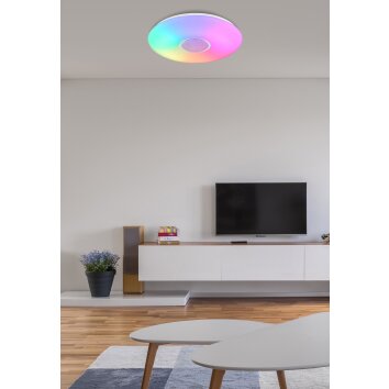 Globo SULLY Lampa Sufitowa LED Biały, 1-punktowy, Zdalne sterowanie, Zmieniacz kolorów