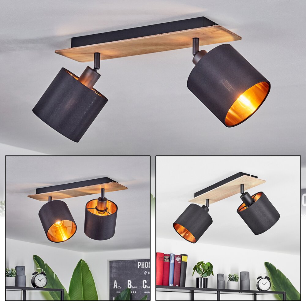 Alsen Lampa Sufitowa Jasne drewno, Czarny, 2-punktowe main product photo