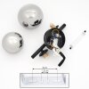 Chehalis Lampa Sufitowa LED Czarny, 2-punktowe