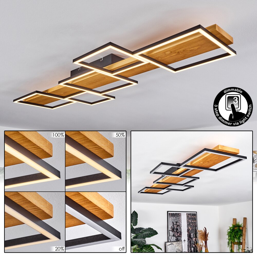 Pompu Lampa Sufitowa LED Ecru, Czarny, 1-punktowy main product photo