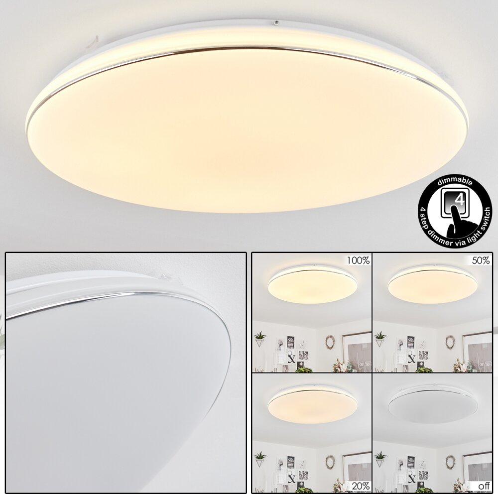Remenoville Lampa Sufitowa LED Chrom, Biały, 1-punktowy main product photo