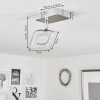 Villenauxe Lampa Sufitowa LED Chrom, Nikiel matowy, 1-punktowy