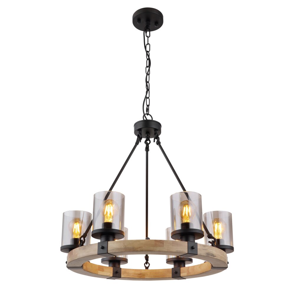 Globo LILA Lampa Wisząca Brązowy, Czarny, 6-punktowe main product photo