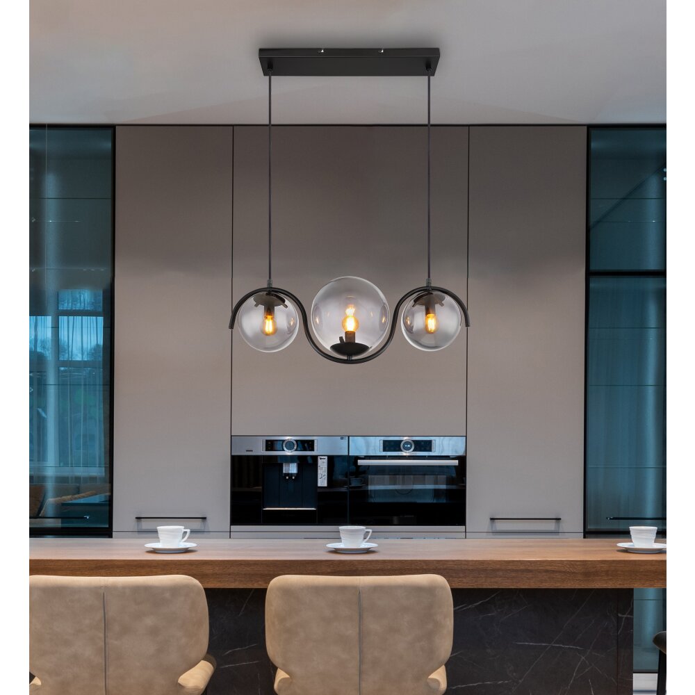 Globo PORRY Lampa Wisząca Czarny, 3-punktowe main product photo