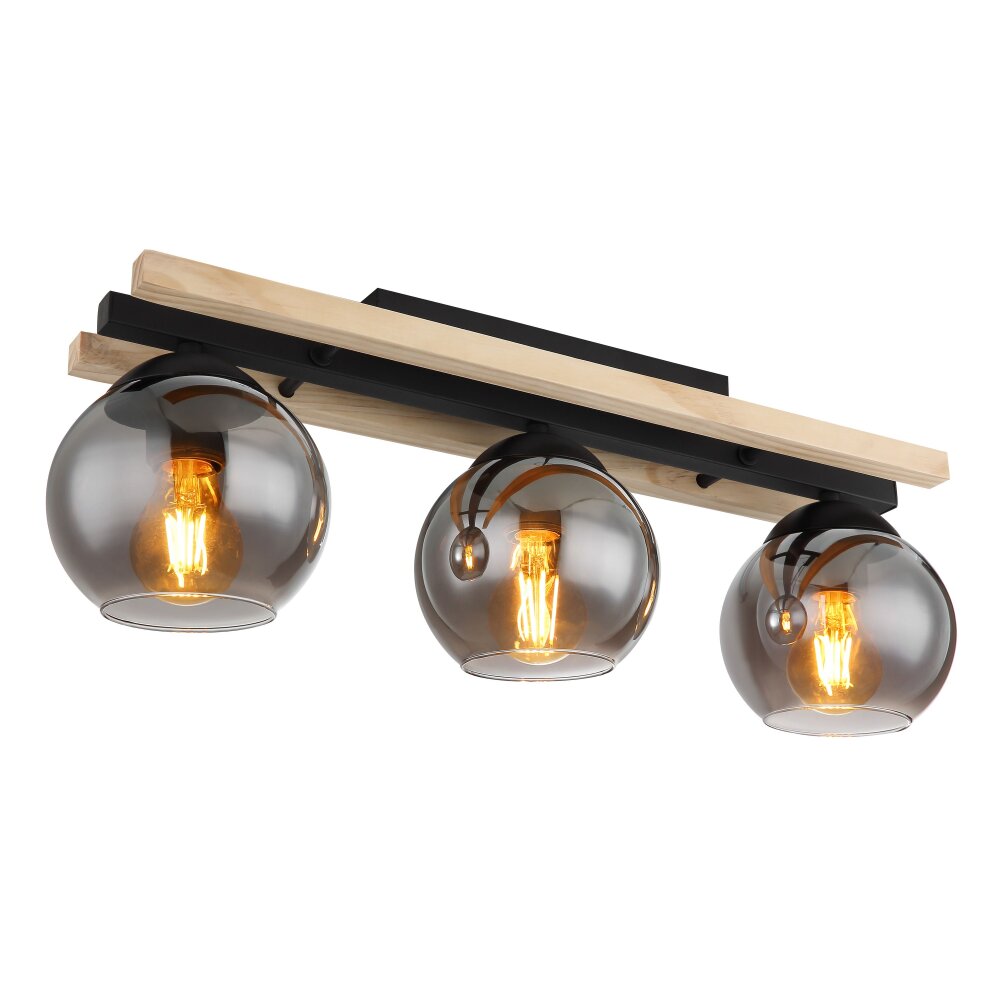 Globo CONNI Lampa Sufitowa Ecru, Czarny, 3-punktowe main product photo