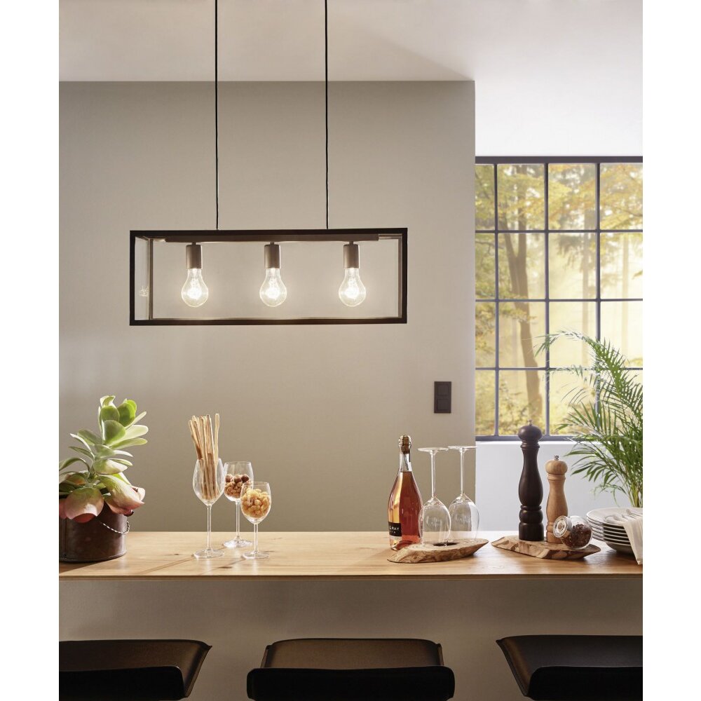 Eglo CHARTERHOUSE lampa wisząca Czarny, 3-punktowe main product photo
