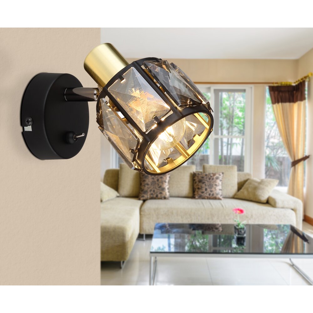 Globo INDIANA Lampa ścienna Czarny, 1-punktowy main product photo
