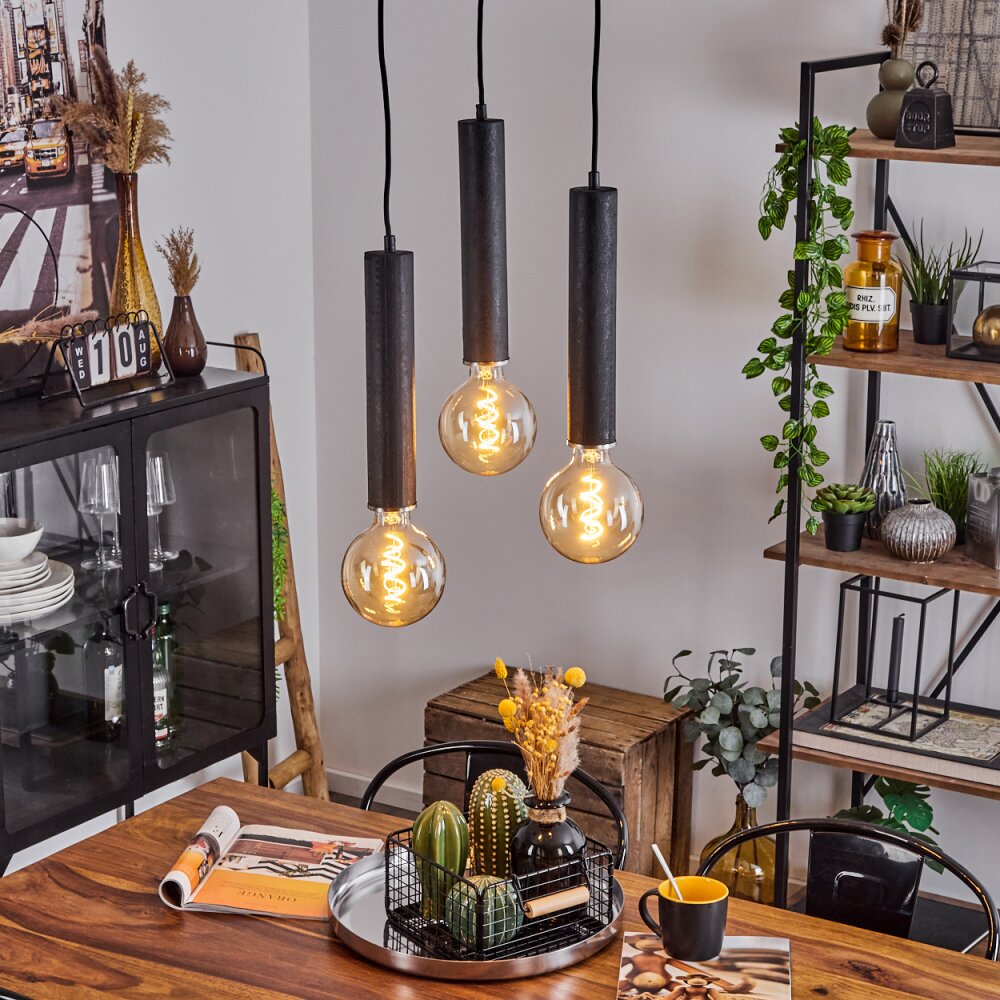 Wheelwright Lampa Wisząca Nikiel matowy, Czarny, 3-punktowe main product photo