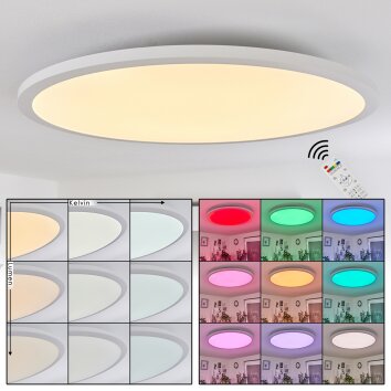 Montalba Lampa Sufitowa LED Biały, 1-punktowy, Zdalne sterowanie, Zmieniacz kolorów