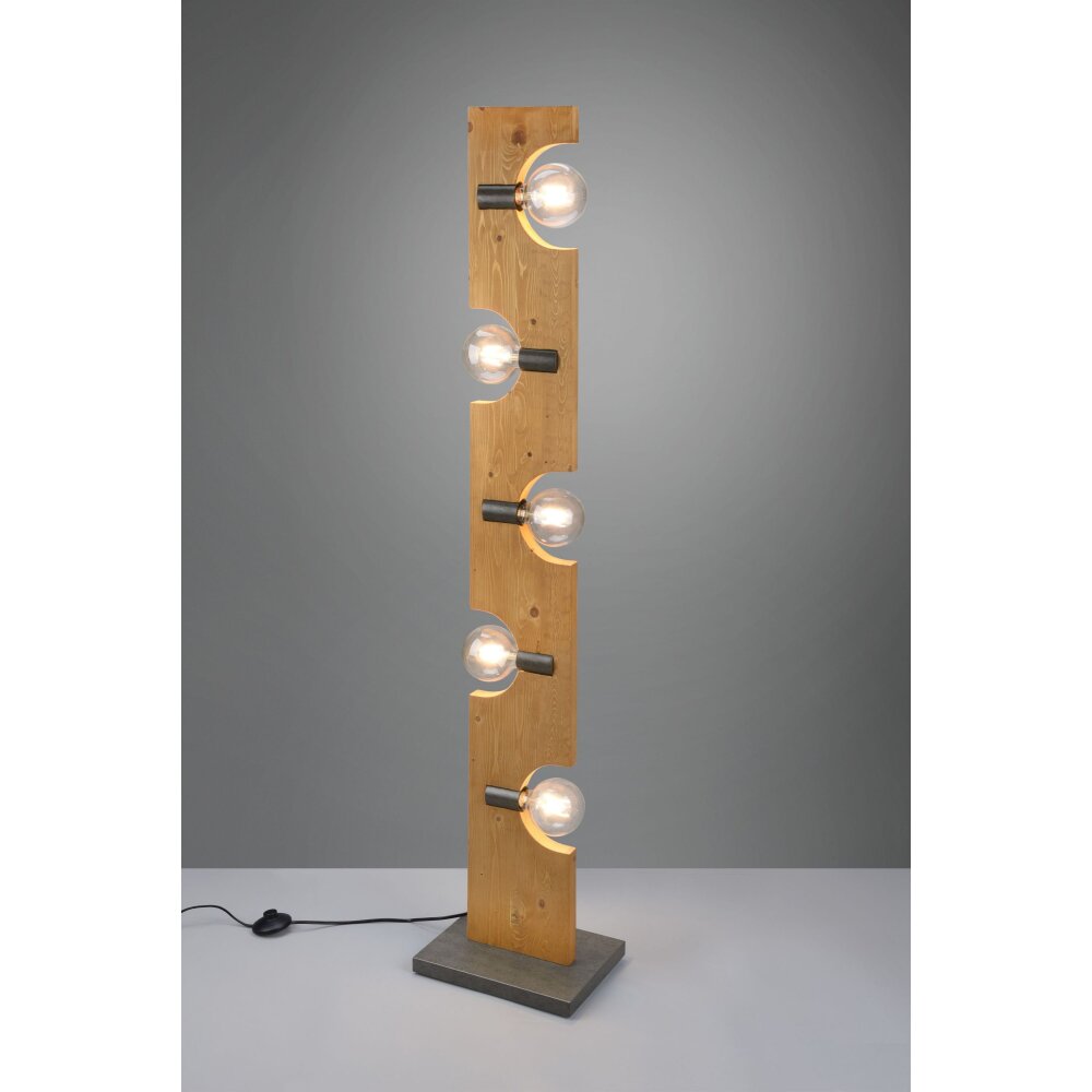 Trio Tailor Lampa Stojąca Ciemnobrązowy, Ecru, Nikiel matowy, 5-punktowe main product photo