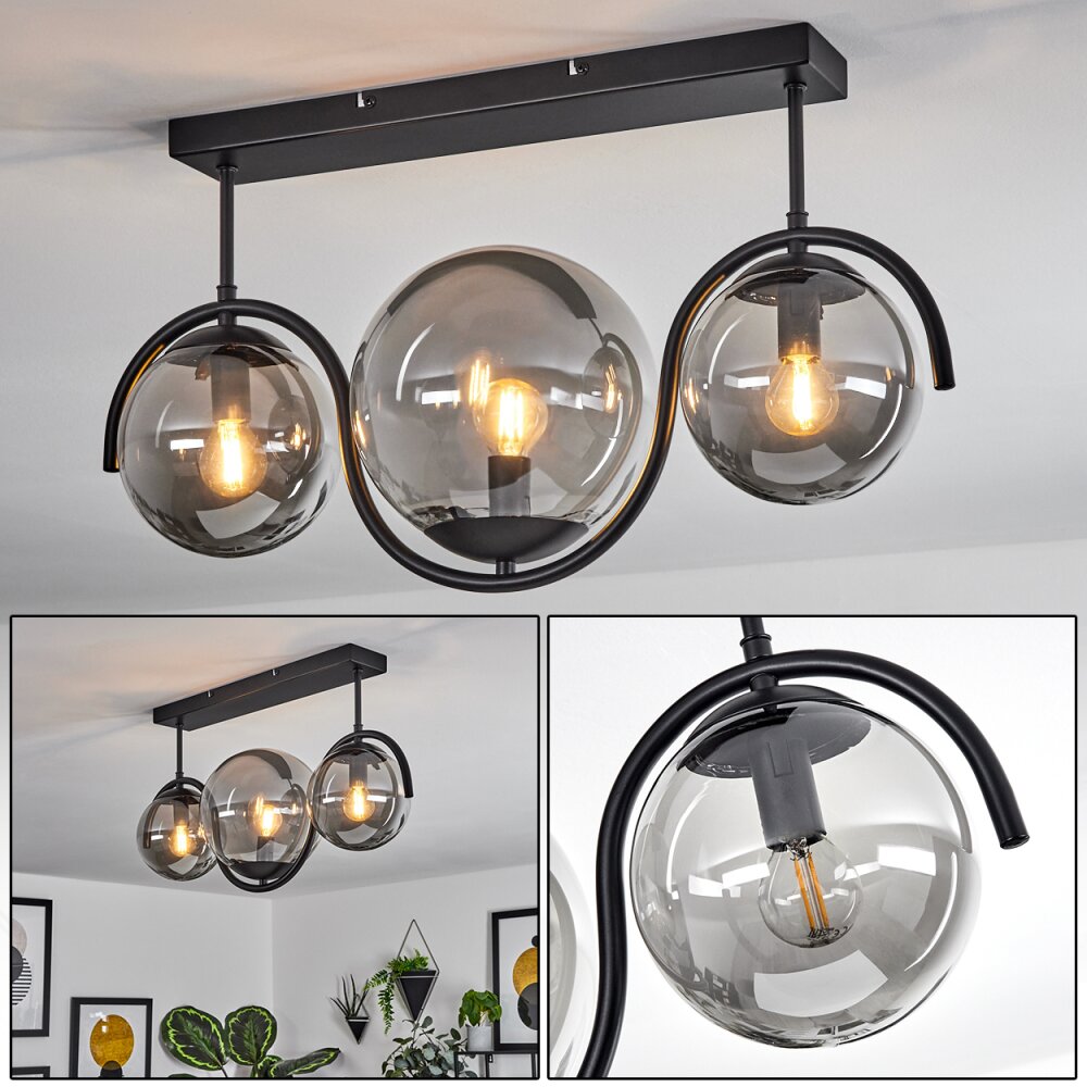 Orieux Lampa Sufitowa Czarny, 3-punktowe main product photo